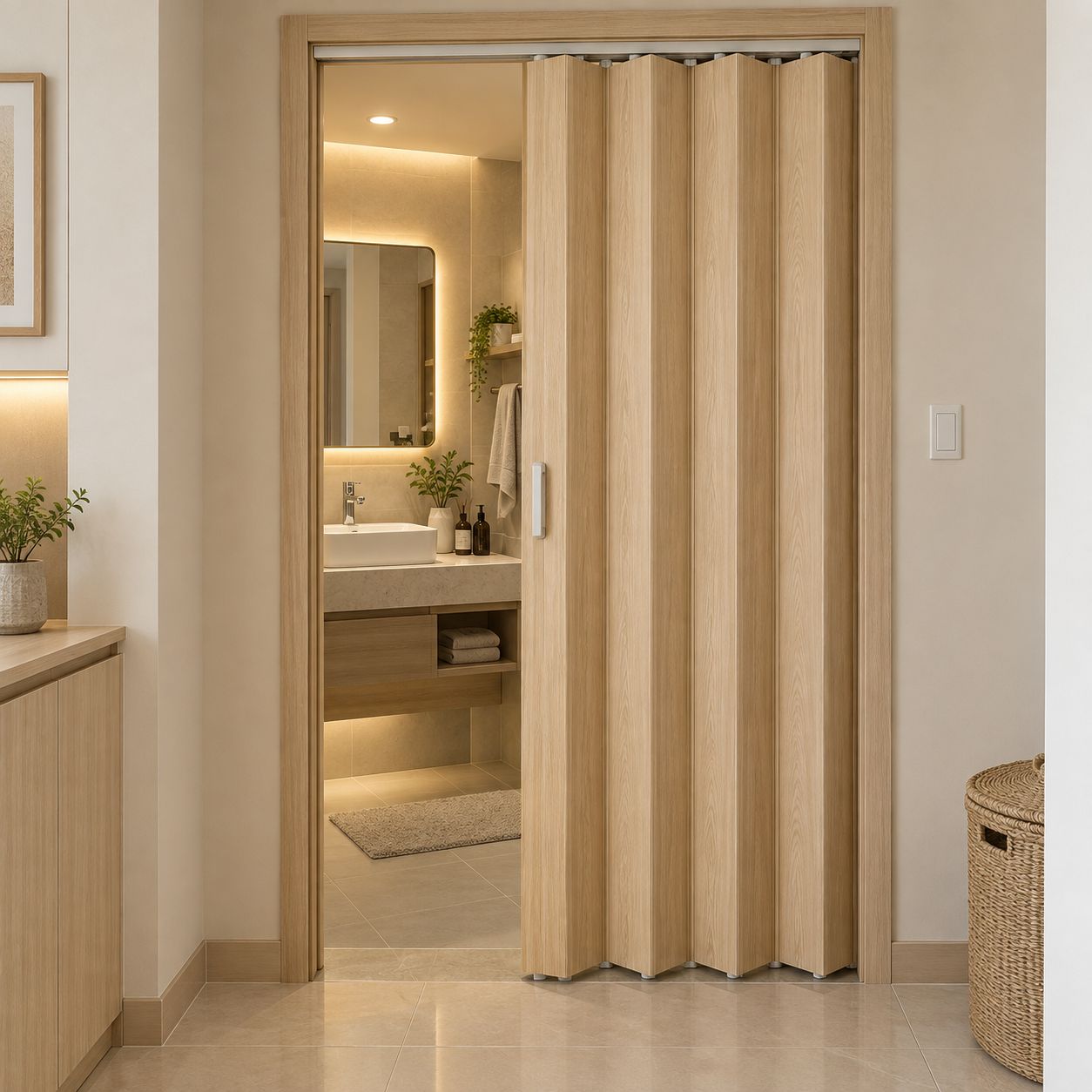 cửa nhựa xếp nhà tắm